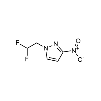 1-(2,2-二氟乙基)-3-硝基-1H-吡唑结构式