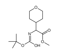 TERT-BUTOXYCARBONYLAMINO-(TETRAHYDRO-PYRAN-4-YL)-ACETIC ACID METHYL ESTER Structure