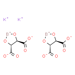 dipotassium bis[μ-[tartrato(4-)-O1,O2:O3,O4]]diborate(2-), stereoisomer structure