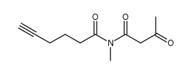 N-(acetoacetyl)-N-methyl-5-hexynamide结构式