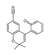 2,2-dimethyl-4-(1-oxidopyridin-1-ium-2-yl)chromene-6-carbonitrile结构式