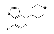 7-Bromo-4-(1-piperazinyl)thieno[3,2-c]pyridine结构式