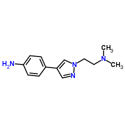 4-{1-[2-(Dimethylamino)ethyl]-1H-pyrazol-4-yl}aniline结构式