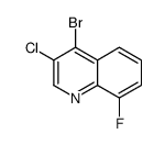 4-bromo-3-chloro-8-fluoroquinoline结构式