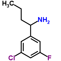 1-(3-Chloro-5-fluorophenyl)-1-butanamine结构式