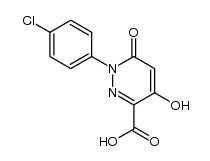 2-(4-chlorophenyl)-5-hydroxy-3-oxo-2,3-dihydro-pyridazine-6-carboxylic acid结构式