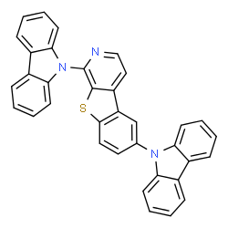 1,6-Di(9H-carbazol-9-yl)[1]-benzothieno[2,3-c]pyridine结构式