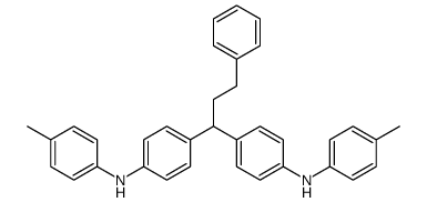 4-methyl-N-[4-[1-[4-(4-methylanilino)phenyl]-3-phenylpropyl]phenyl]aniline Structure