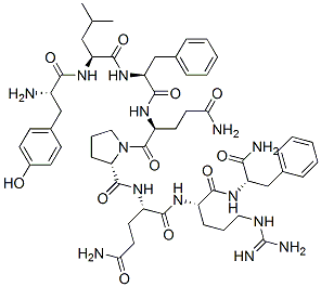 tyrosyl-leucyl-phenylalanyl-glutaminyl-prolyl-glutaminyl-arginyl-phenylalaninamide structure