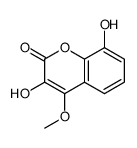 3,8-dihydroxy-4-methoxycoumarin结构式