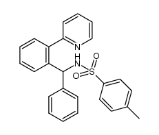 4-methyl-N-(phenyl(2-(pyridin-2-yl)phenyl)methyl)benzenesulfonamide结构式