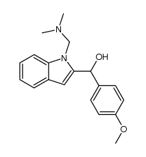 [1-[(N,N-dimethylamino)methyl]indol-2-yl](p-methoxyphenyl)methanol Structure
