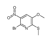 2-bromo-5-methoxy-6-methylsulfanyl-3-nitropyridine结构式