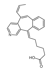 (6E)-6-[5-[(E)-prop-1-enyl]benzo[1,2]cyclohepta[3,4-a]pyridin-11-ylidene]hexanoic acid结构式