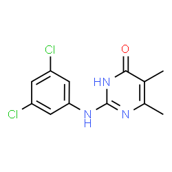 2-[(3,5-Dichlorophenyl)amino]-5,6-dimethylpyrimidin-4(3H)-one结构式