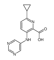 6-cyclopropyl-3-(pyrimidin-5-ylamino)-pyridine-2-carboxylic acid Structure