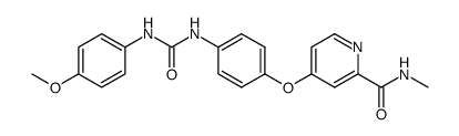 4-{4-[3-(4-methoxyphenyl)ureido]phenoxy}pyridine-2-carboxylic acid methylamide结构式