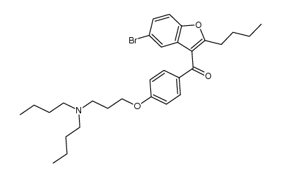 2-n-butyl-3-{4-[3-(di-n-butylamino)-propoxyl]-benzoyl}-5-bromo-benzofuran结构式