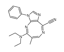 5-(Diethylamino)-6-methyl-3-phenyl-3H-imidazo<4,5-b><1,5>diazocine-9-carbonitrile Structure