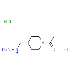1-[4-(Hydrazinylmethyl)piperidin-1-yl]ethanone dihydrochloride Structure