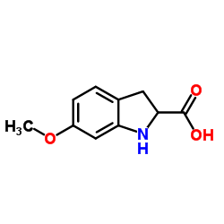 6-Methoxy-2-indolinecarboxylic acid Structure