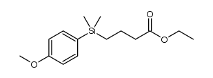 ethyl 4-((4-methoxyphenyl)dimethylsilyl)butanoate结构式