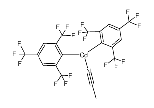 (acetonitrile)bis{2,4,6-tris(trifluoromethyl)phenyl}cadmium结构式