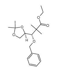 ethyl (S)-3-(benzyloxy)-3-[(R)-2,2-dimethyl-1,3-dioxolan-4-yl]-2,2-dimethylpropanoate Structure