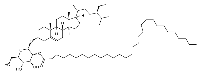 stigmast-5-en-3β-O-(2'-O-n-triacontanoyl)-β-D-glucopyranoside结构式