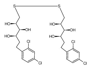 Bis(1,5,6-trideoxy-6-C-(2,4-dichlorophenyl)-D-xylo-hexytol) 1,1'-disulfide结构式