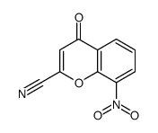 8-nitro-4-oxochromene-2-carbonitrile结构式