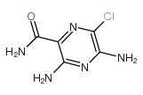 6-氯-3,5-二氨基-2-吡嗪甲酰胺结构式