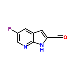 5-Fluoro-1H-pyrrolo[2,3-b]pyridine-2-carbaldehyde结构式