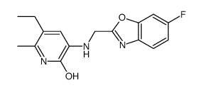 5-ethyl-3-[(6-fluoro-1,3-benzoxazol-2-yl)methylamino]-6-methyl-1H-pyridin-2-one Structure