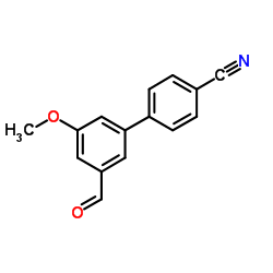 3'-Formyl-5'-methoxy-4-biphenylcarbonitrile Structure