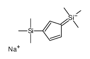 sodium,trimethyl-(3-trimethylsilylcyclopenta-1,4-dien-1-yl)silane结构式