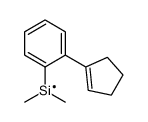 [2-(cyclopenten-1-yl)phenyl]-dimethylsilicon结构式