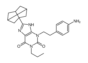 3-(4-Aminophenethyl)-8-(3-noradamantyl)-1-propylxanthine Structure