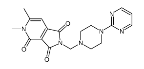 5,6-dimethyl-2-[(4-pyrimidin-2-ylpiperazin-1-yl)methyl]pyrrolo[3,4-c]pyridine-1,3,4-trione结构式