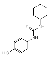 Thiourea,N-cyclohexyl-N'-(4-methylphenyl)- structure