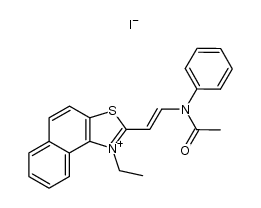 2-[2-(N-acetyl-anilino)-vinyl]-1-ethyl-naphtho[1,2-d]thiazolium, iodide结构式
