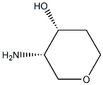 cis-3-amino-4-hydroxy-tetrahydropyran Structure
