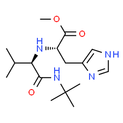 L-Histidine, N-[1-[[(1,1-dimethylethyl)amino]carbonyl]-2-methylpropyl]-, methyl ester, (R)- (9CI) structure