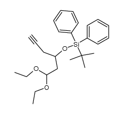 1,1-diethoxy-3-(tert-butyldiphenylsiloxy)-5-hexyne结构式