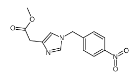 methyl 2-[1-[(4-nitrophenyl)methyl]imidazol-4-yl]acetate结构式