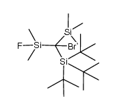 brom(fluordimethylsilyl)(trimethylsilyl)(tri-tert-butylsilyl)methan结构式