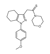 2-[1-(4-methoxyphenyl)-4,5,6,7-tetrahydroindazol-3-yl]-1-morpholin-4-ylethanethione结构式