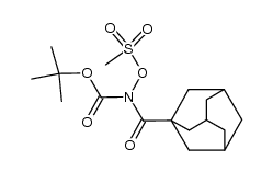 N-(t-butyloxycarbonyl)-N-(methanesulfonyloxy)-1-adamantanecarboxamide Structure