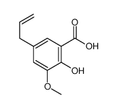 2-Hydroxy-3-methoxy-5-(2-propenyl)benzoic acid结构式