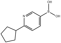 (6-cyclopentylpyridin-3-yl)boronic acid结构式